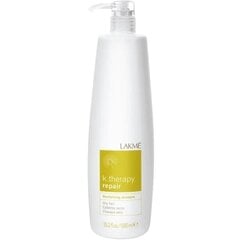 Elvyttävä shampoo Lakme K.therapy Repair 1000 ml hinta ja tiedot | Shampoot | hobbyhall.fi