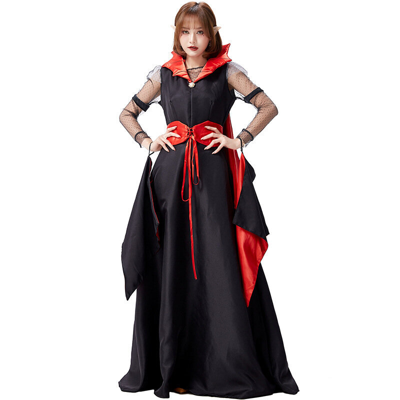 Halloween-asu Queen-mekko Ampire-asu Vampyyri Bat Night Bar Devil-asu hinta ja tiedot | Naamiaisasut | hobbyhall.fi