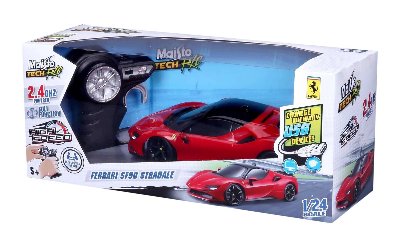 Radio-ohjattava auto Maisto Tech Ferrari SF90 hinta ja tiedot | Poikien lelut | hobbyhall.fi