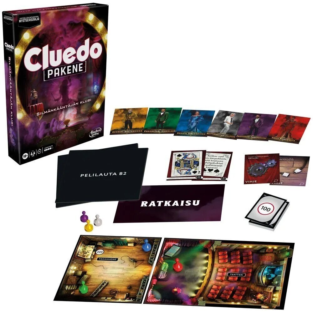 Pöytäpeli Hasbro Gaming Cluedo Escape The Illusionist Club, FI hinta ja tiedot | Lautapelit ja älypelit | hobbyhall.fi