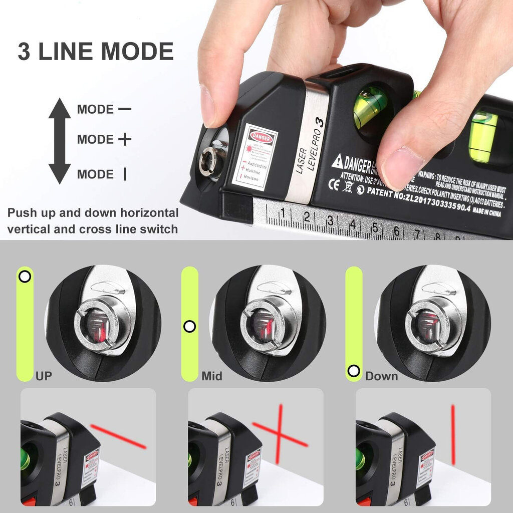 Lasertaso mittanauhalla, Magicso hinta ja tiedot | Käsityökalut | hobbyhall.fi