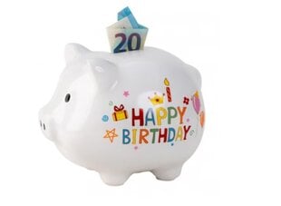 Säästöpossu Happy Birthday 14x18cm hinta ja tiedot | Hauskat säästölippaat | hobbyhall.fi