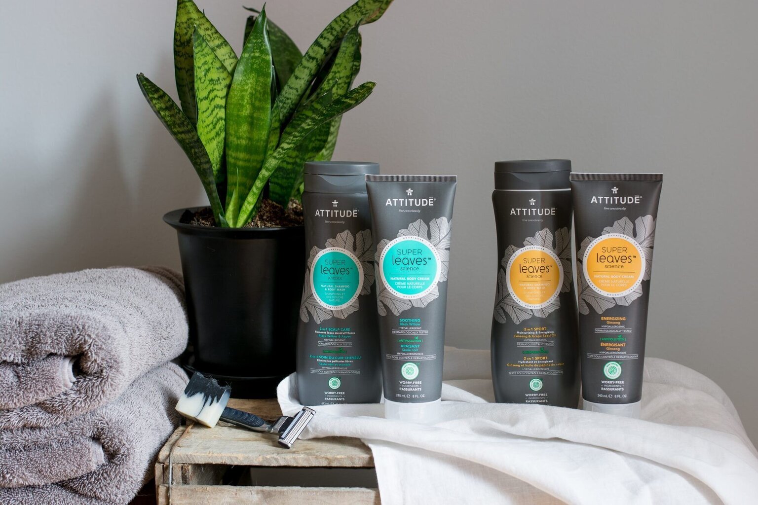Miesten shampoo&suihkugeeli Attitude Super Leaves 2 in 1 Scalp Care Hair & Body 473 ml hinta ja tiedot | Shampoot | hobbyhall.fi
