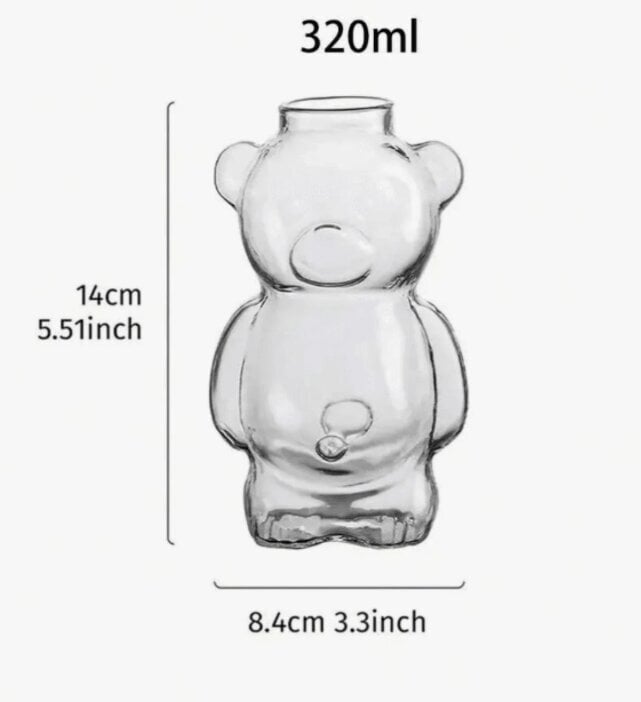 Lasi, nalle, 320ml hinta ja tiedot | Hauskat mukit | hobbyhall.fi