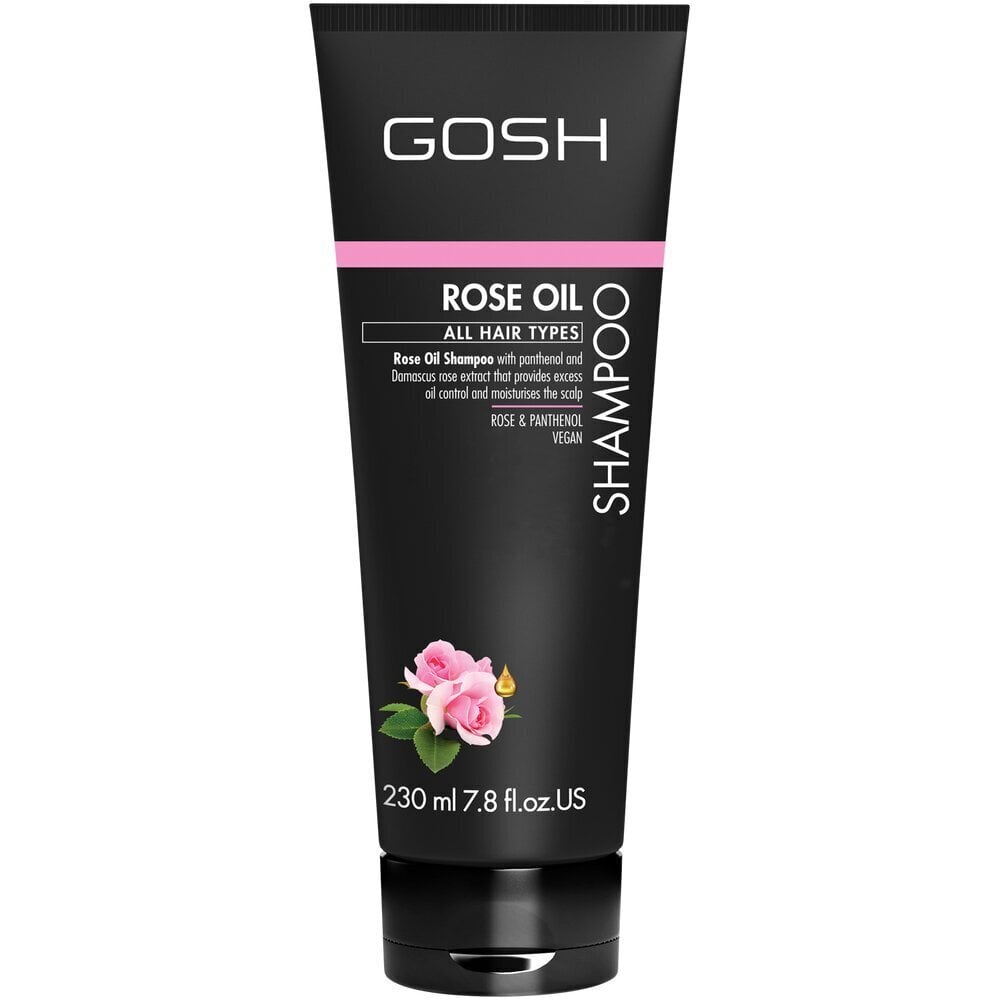 Shampoo GOSH Rose Oil Hair 230 ml hinta ja tiedot | Shampoot | hobbyhall.fi