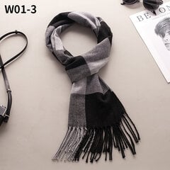 (W01-3)Cashmere Plaid Pashmina Huivi Naisten Neulominen Lämpimät Paksut Huivit Tupsuhuivi Talvi Ulkojuhla Koristele Lady Pyyhe hinta ja tiedot | Naisten huivit | hobbyhall.fi