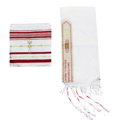 (130x180cmBurgundy)Jkrising Jedaica Tallit Shawl Israel Talit huivi Talis Bag Polyesterikääreet Rukous 50x180cm hinta ja tiedot | Naisten huivit | hobbyhall.fi