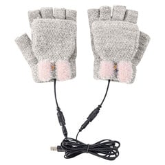 Käsienlämmittimet Winter USB Ladattavat Lämmitettävät Käsineet Sormenpää Puolisormen läppä Cashmere Käsineet Irrotettavat ja pestävät Lämpimät Käsineet Aikuisille hinta ja tiedot | Lämmittimet | hobbyhall.fi