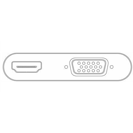 Goobay USB-C Multiport Adapter HDMI+VGA hinta ja tiedot | Adapterit | hobbyhall.fi