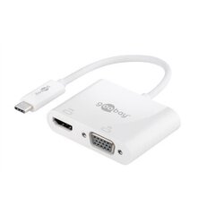 Goobay USB-C Multiport Adapter HDMI+VGA hinta ja tiedot | Adapterit | hobbyhall.fi