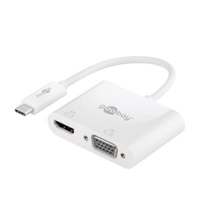 Goobay USB-C Multiport Adapter HDMI+VGA hinta ja tiedot | Adapterit | hobbyhall.fi