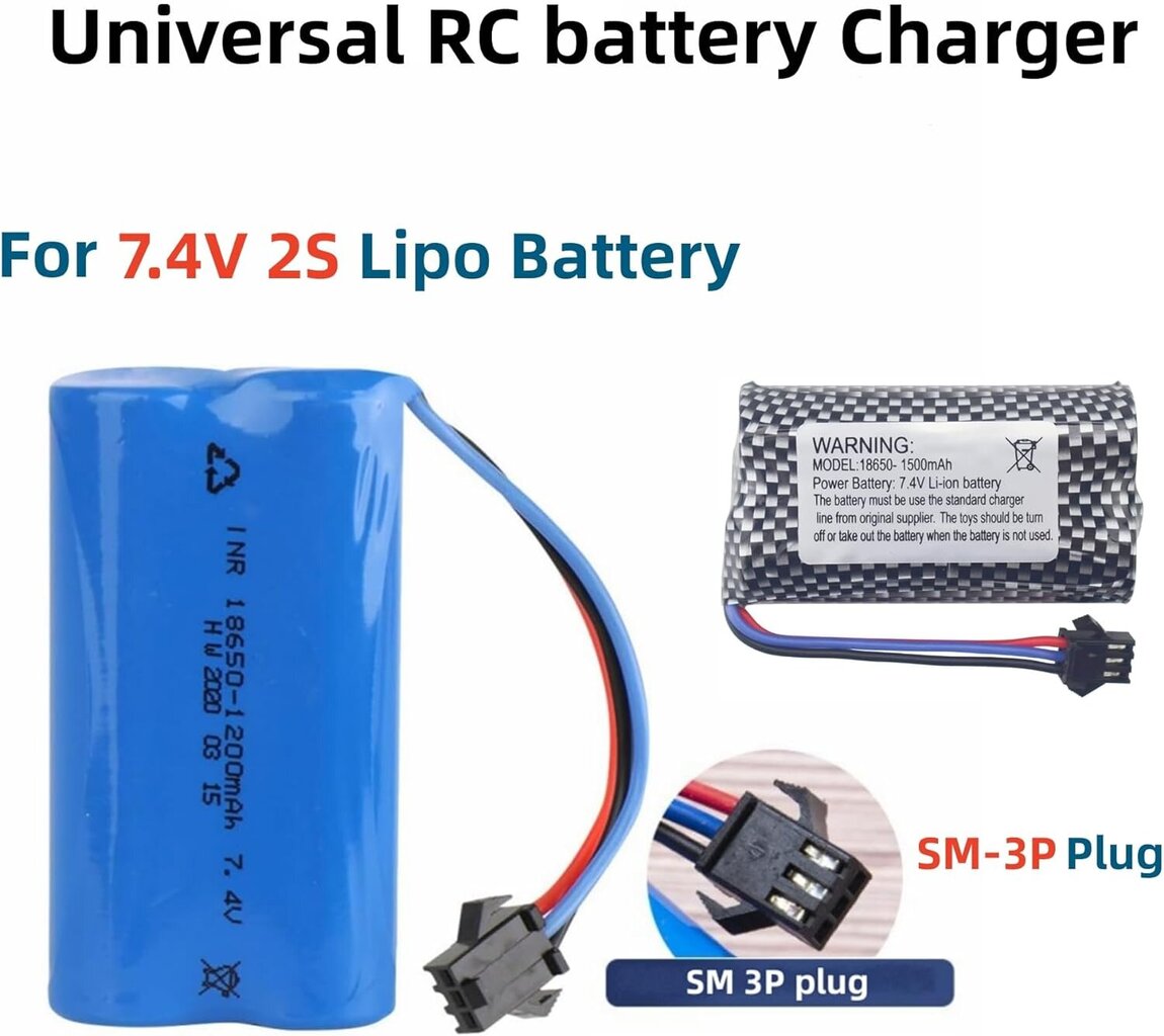 YUNIQUE GREEN-CLEAN-POWER USB-laturi LiPo 7,4V 2S akuille | SM-3P liitin | Turvallinen ja universaali lataus | Kevyt ja kannettava | Yhteensopiva RC-autojen/dronien/veneiden kanssa, musta hinta ja tiedot | Auton akkulaturit | hobbyhall.fi