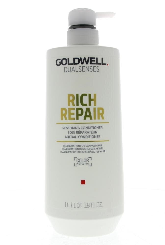 Hoitoaine vaurioituneille hiuksille Goldwell Rich Repair Restoring Conditioner 1000ml hinta ja tiedot | Hoitoaineet | hobbyhall.fi