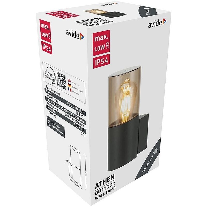 Avide LED-ulkovalaisin Athen E27 IP54 hinta ja tiedot | Puutarha- ja ulkovalot | hobbyhall.fi