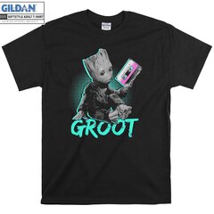 Baby Groot Love Music Cute Face T-shirt hinta ja tiedot | Miesten T-paidat | hobbyhall.fi