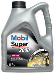 Puolisynteettinen moottoriöljy MOBIL Super 2000x1 10W-40 hinta ja tiedot | Mobil Autotuotteet | hobbyhall.fi