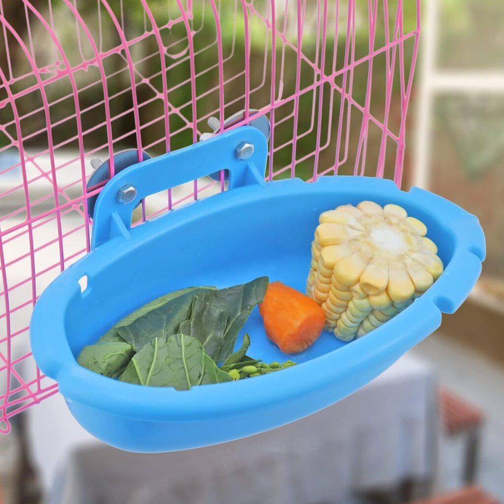 Bird Bath Tub Papukaijahäkki Lisävarusteet Kylpybudgie/Canary Bird Bath -ruokintakulho (sininen) hinta ja tiedot | Lintulaudat ja lintuhäkit | hobbyhall.fi