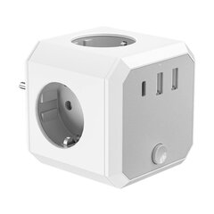 Socket Cube ilman kaapeleita, 4 pistorasiaa ja 1 tyypin C 2 USB-pistorasioita 7 in 1 -pistorasovitin hinta ja tiedot | Kytkimet ja pistorasiat | hobbyhall.fi