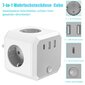 Socket Cube ilman kaapeleita, 4 pistorasiaa ja 1 tyypin C 2 USB-pistorasioita 7 in 1 -pistorasovitin hinta ja tiedot | Kytkimet ja pistorasiat | hobbyhall.fi