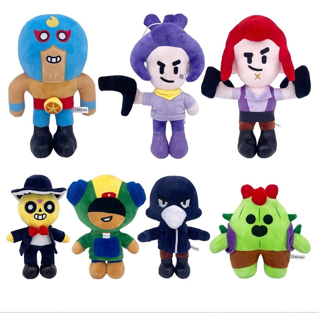 7 kpl Brawls Stars Plush Spike Leon Shelly Poco Clot Toy Pillow Dolls Stuff Game Characters hinta ja tiedot | Pehmolelut | hobbyhall.fi