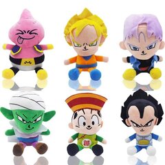 6 kpl 20cm Dragon Ball Japani Anime Pehmolelut Super Saiyan Goku Vegeta Picollo Trunks Gohan sarjakuva hahmo pehmonuket hinta ja tiedot | Pehmolelut | hobbyhall.fi