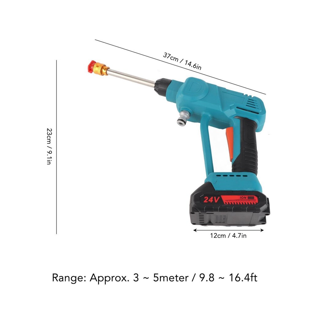 Langaton painepesuri, akkukäyttöinen kannettava tehopesuri, käsikäyttöinen autonpesupistooli 6 in 1 suuttimet 100-240 V EU-pistoke hinta ja tiedot | Akkuporakoneet ja ruuvinvääntimet | hobbyhall.fi