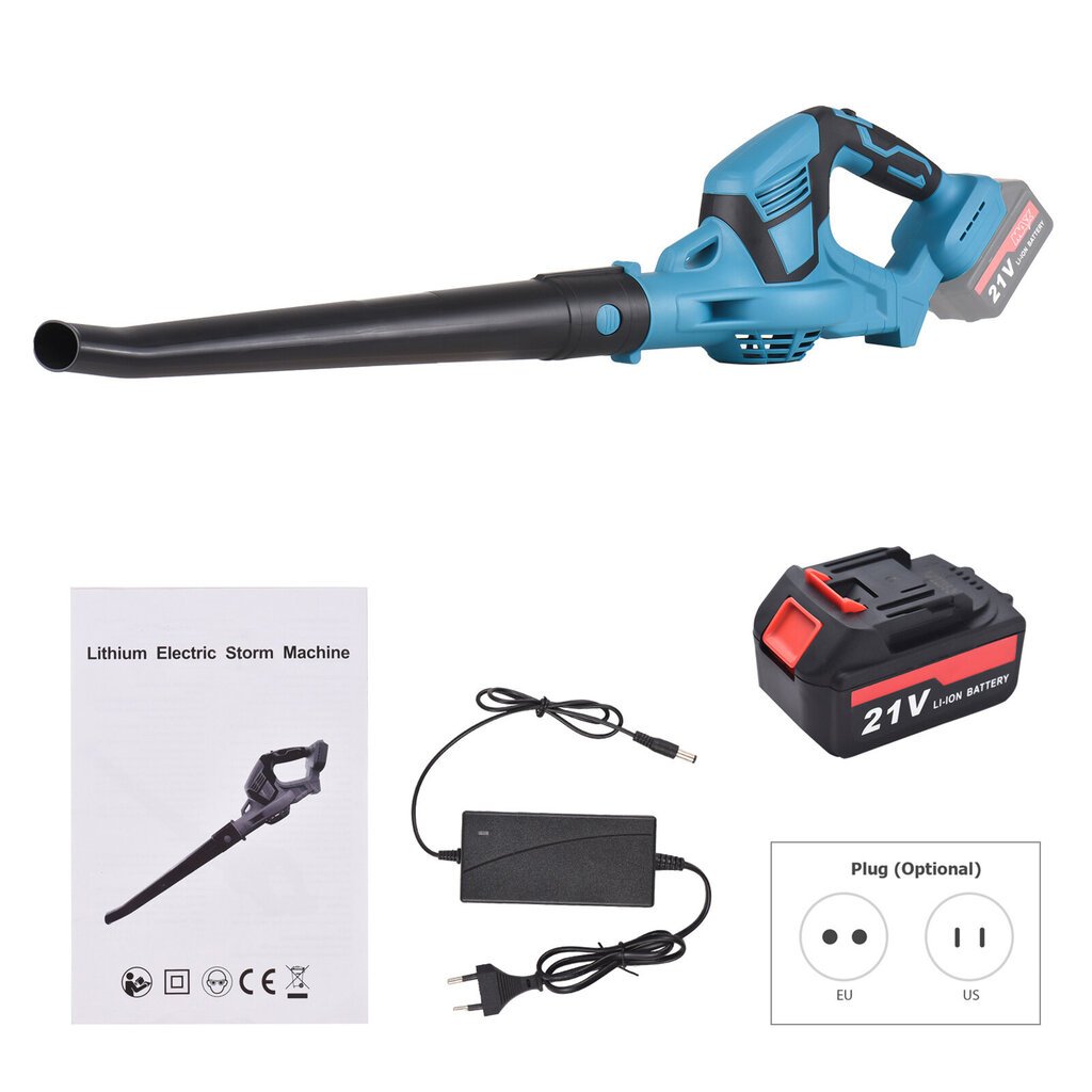 Lehtipuhallin johdoton 12000rpm 21V 2000mAh akkukäyttöinen lehtipuhallin Garden Backyard Sidewalkille hinta ja tiedot | Pensasleikkurit | hobbyhall.fi