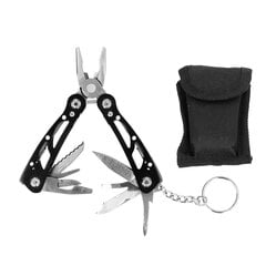 Monitoimiset taittopihdit Mini Multitool Keychain EDC Tool Manual Hardware Musta hinta ja tiedot | Käsityökalut | hobbyhall.fi