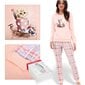 Naisten pyjama CORNETTE PAINT 671/375, puuvilla, vaaleanpunainen, kissanpunainen, kitten hinta ja tiedot | Yöasut ja pyjamat | hobbyhall.fi