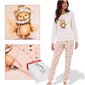 Naisten pyjama CORNETTE SWEET BEAR 671/377, puuvillaa, beige hinta ja tiedot | Yöasut ja pyjamat | hobbyhall.fi