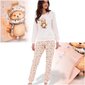 Naisten pyjama CORNETTE SWEET BEAR 671/377, puuvillaa, beige hinta ja tiedot | Yöasut ja pyjamat | hobbyhall.fi