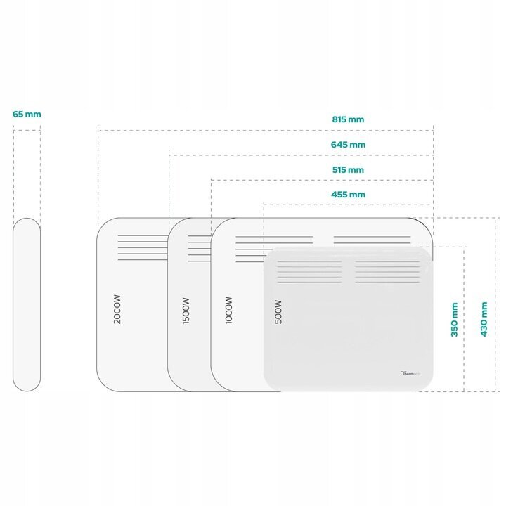 Thermeco-konvektiolämmitin 500W hinta ja tiedot | Lämmittimet | hobbyhall.fi