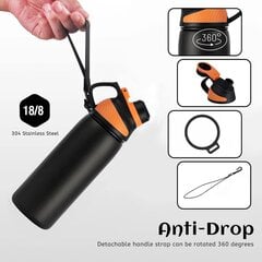 Fjbottle ruostumattomasta teräksestä valmistettu metallipullo 1L kuumille ja kylmille juomille hinta ja tiedot | Juomapullot | hobbyhall.fi