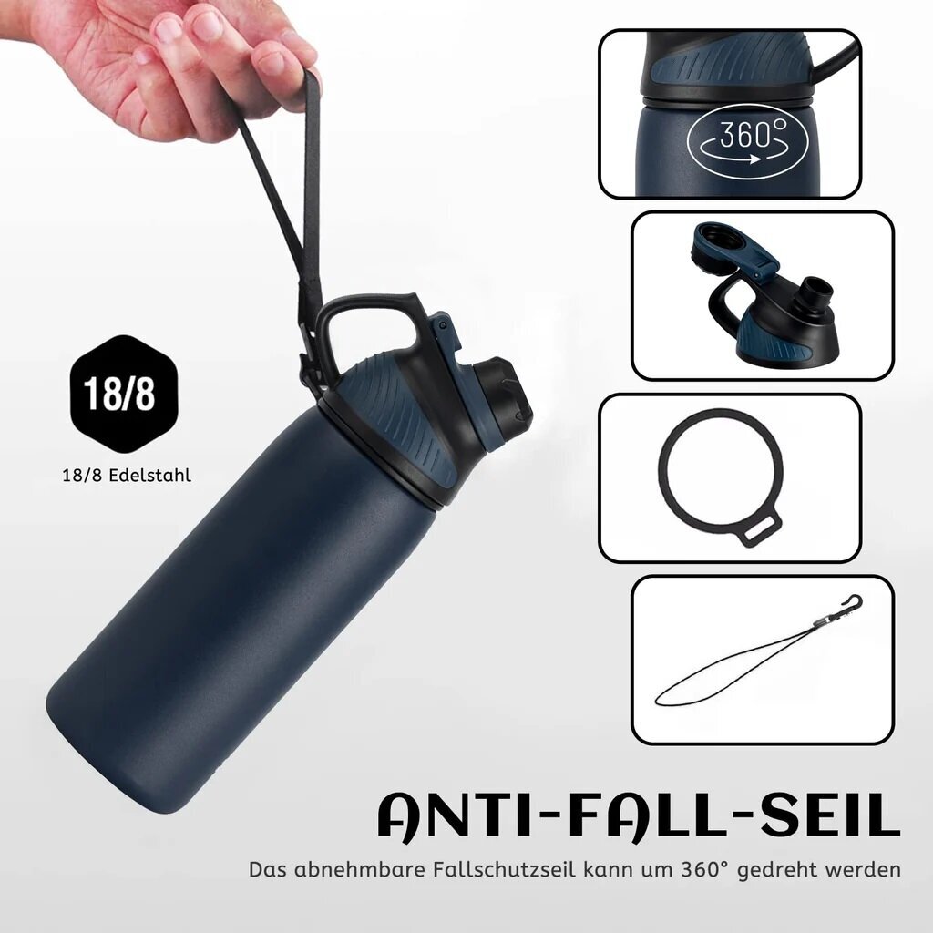 Fjbottle ruostumattomasta teräksestä valmistettu metallipullo 1L kuumille ja kylmille juomille hinta ja tiedot | Juomapullot | hobbyhall.fi