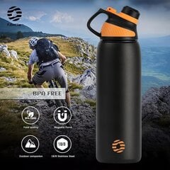 Fjbottle ruostumattomasta teräksestä valmistettu metallipullo 1L kuumille ja kylmille juomille hinta ja tiedot | Fjbottle Retkeily | hobbyhall.fi