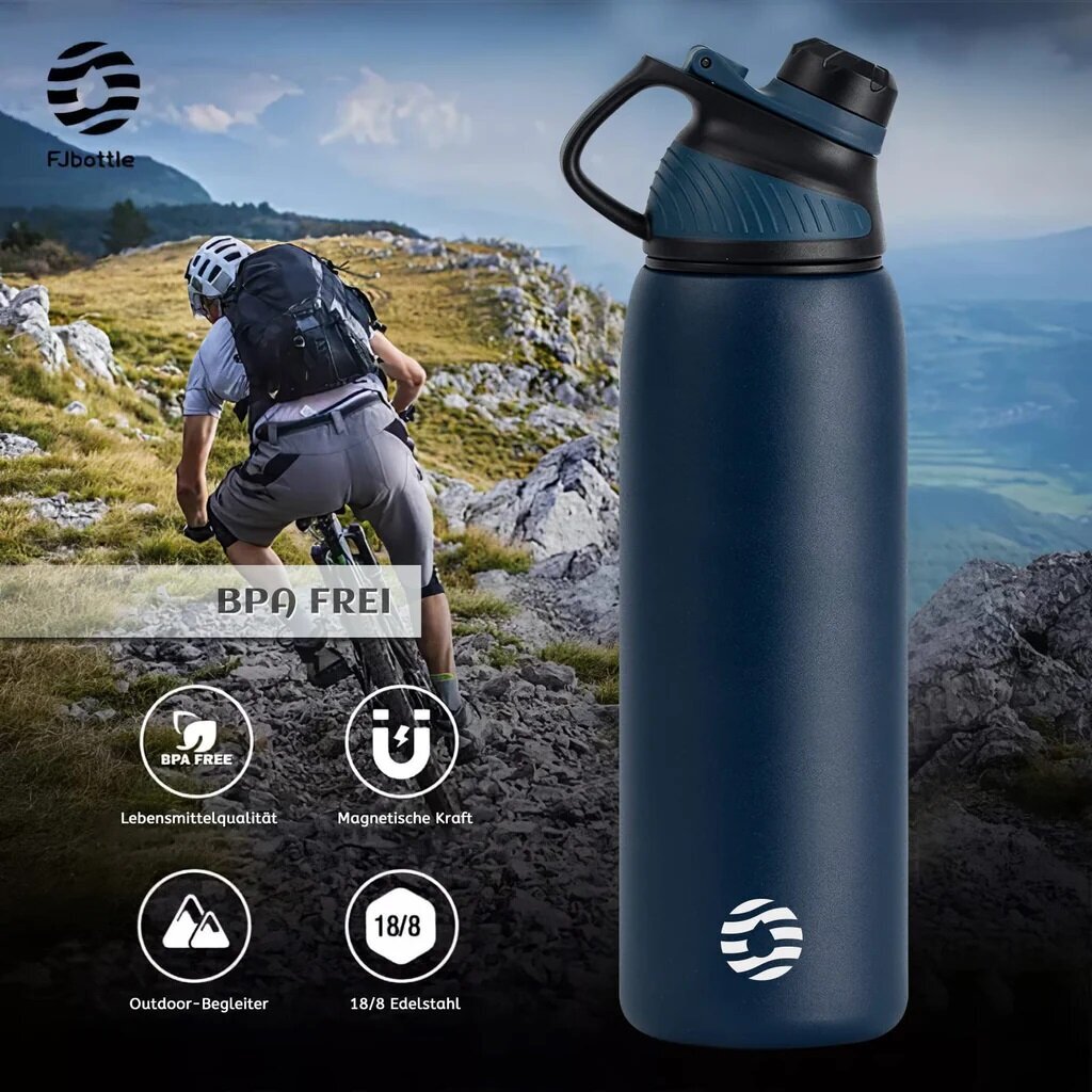 Fjbottle ruostumattomasta teräksestä valmistettu metallipullo 1L kuumille ja kylmille juomille hinta ja tiedot | Juomapullot | hobbyhall.fi