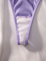 Contrast Lace Underwire Alusvaatteet Set · Purple·L hinta ja tiedot | Naisten alushousut | hobbyhall.fi