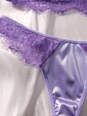 Contrast Lace Underwire Alusvaatteet Set · Purppura · XL hinta ja tiedot | Naisten alushousut | hobbyhall.fi