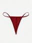 Kawaii Contrast Lace Epäsymmetrinen Helma Slips Thong·Burgundy·S hinta ja tiedot | Naisten alushousut | hobbyhall.fi