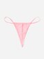 Kawaii Contrast Lace Epäsymmetrinen Helma Slips Thong·Pink·L hinta ja tiedot | Naisten alushousut | hobbyhall.fi