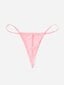 Kawaii Contrast Lace Epäsymmetrinen Helma Slips Thong·Pink·M hinta ja tiedot | Naisten alushousut | hobbyhall.fi