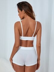 Ohut hihna Pehmeä kosketukseen Saumaton Mukava Bralette·White·L hinta ja tiedot | Rintaliivit | hobbyhall.fi