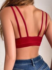 Kontrastisidonta ribbineule Cami Bralette·Burgundy·L hinta ja tiedot | Rintaliivit | hobbyhall.fi