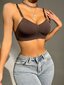 Kiinteä Ruched Bralette·Kahviruskea·L hinta ja tiedot | Rintaliivit | hobbyhall.fi