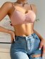 Solid Ruched Bralette·Pink·L hinta ja tiedot | Rintaliivit | hobbyhall.fi