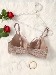 Floral Lace Valjaat Underwire Bra Alusvaatteet·Kahviruskea·70A hinta ja tiedot | Rintaliivit | hobbyhall.fi