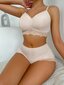 Contrast Lace Bra & Alushousut Set Alusvaatteet Set·Apricot·S hinta ja tiedot | Rintaliivit | hobbyhall.fi