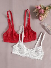 2 pack Floral Lace Underwire Bra Set Alusvaatteet Set·Multicolor·S hinta ja tiedot | Rintaliivit | hobbyhall.fi