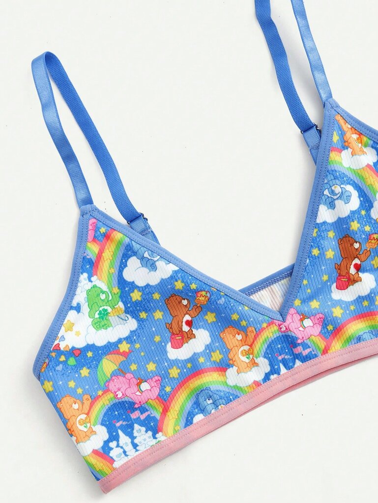 X Care Bears Sarjakuvapainetut rintaliivit ja alusvaatteet Set·Multicolor·S hinta ja tiedot | Rintaliivit | hobbyhall.fi