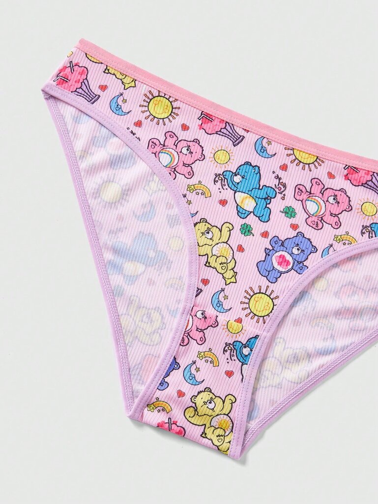 X Care Bears sarjakuvapainetut rintaliivit ja alusvaatteet Set·Pink·L hinta ja tiedot | Rintaliivit | hobbyhall.fi